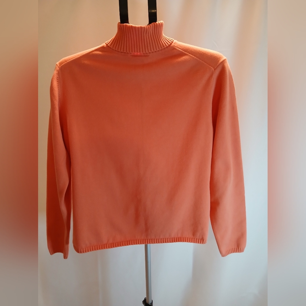 Talbots Orange Cowl‎ Neck Sweater Soft Knit